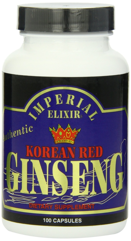 Imperial Elixir, Korean Red Ginseng, 600 mg, 100 capsules