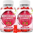 Berberine Gummies met Ceylon Cinnamon 1500mg Hoge Potentie Berberine HCL Supplement voor Immune en Metabolisme Ondersteuning, Suikervrij, Raspberry Flavor - 120 Tellen