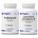 Recherche médicale Tesseract Ultra Gut et Immune Health Combo, supplément de santé Gut complexe d'acide butyrique (120 capsules) et Quercetin, supplément de soutien immunitaire (120 capsules)