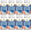 2400MG Liposomale glutathion, met vitamine C, melkdistel & alfa-lipoïnezuur, hoofdantioxidanten, zuiver gereduceerd L-glutathion - immuunsysteem, celreparatie, energie, hoge Absorptie, 480 Softgels