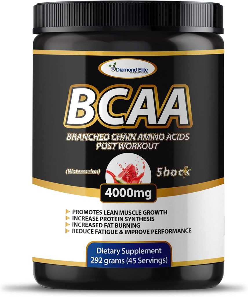Originele BCAA Poeder 2:1:1 - Branched Chain Amino Acids for Muscle Building & Recovery, Fat Burning Support - Fruit Punch & Watermeloen (45 Servers)