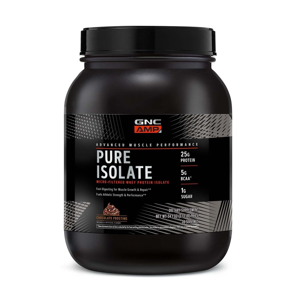 GNC AMP Pure Isolaat Wei Proteïne - Chocolade Frosting (28 Servers)