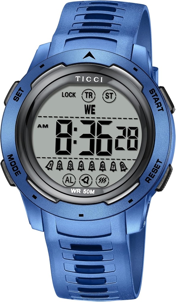 TICCI Mannen Vrouwen Unisex 8 Alarm Vibreren Kijken Medicatie Aids Vibra Alert Pillen Herinnering Grote Digits Waterdicht