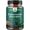 Natures Craft Pancrearn Dispensive Enzymes for Digestive Health - Pancrearc Enzymes for Humans with Fat Carb and Protein Women and Men - Protease Amylase & Lipase Digestie -120ct