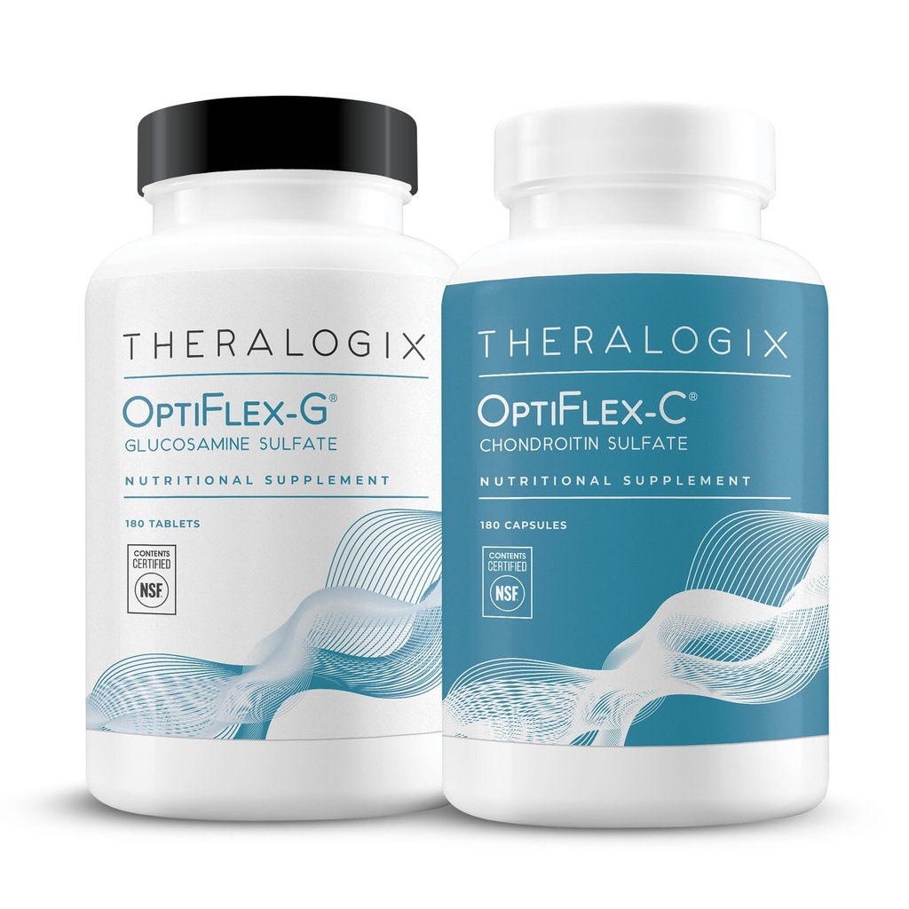 Theralogix OptiFlex Complete - 90-Day Supply - Glucosamine & Chondroitin Supplement - Ondersteuning gezonde gezamenlijke functie - Gezamenlijke Supplementen voor vrouwen en mannen - NSF Certified - 180 Caps & 180 Tabs