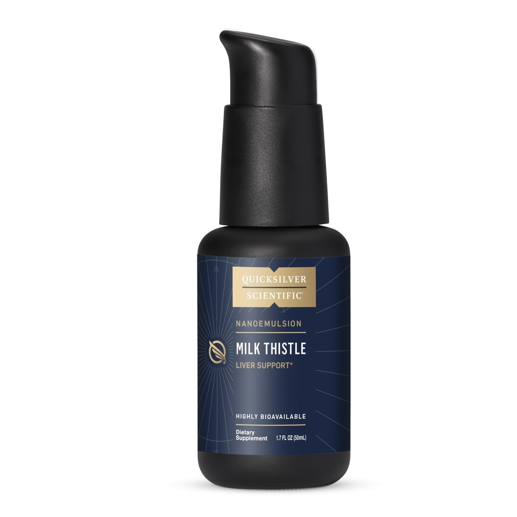 Quicksilver Wetenschappelijk Nano geëmulgeerde melkdistel - Silymarin Liquid with Liposoom Delivery System - Immune, Detox + Leverreiniging Ondersteuning (1.7oz / 50ml)