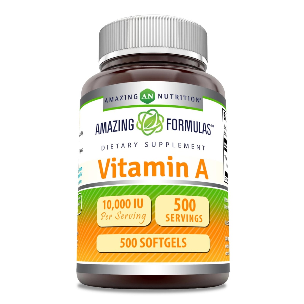 Verbazingwekkende Formules Vitamine A 10000 IE Supplement 