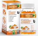 RENEW ACTIVES Vegan Turmeric 130MG per 2 Gummies met zwarte peper voor verbeterde absorptie 