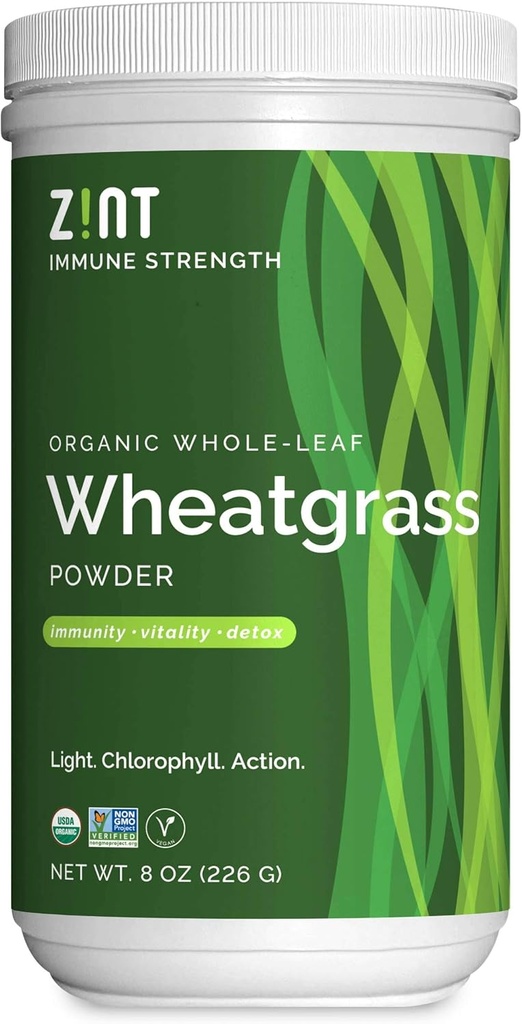 Zint Wheatgrass Powder, Organisch (8 oz): Krachtige Immune Support Supplement, Hele blad Antioxidant Chlorofyl Bron voor Detox, Immunity Booster