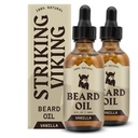 Opvallende Viking Baard Olie voor mannen - 2 Fl Oz, Pack of 2, Vanilla Scent - Natuurlijk Afgeleide Conditioner met Amandel, Theeboom, Argan & Jojoba Olie voor baardgroei, Softening & Moisturizing