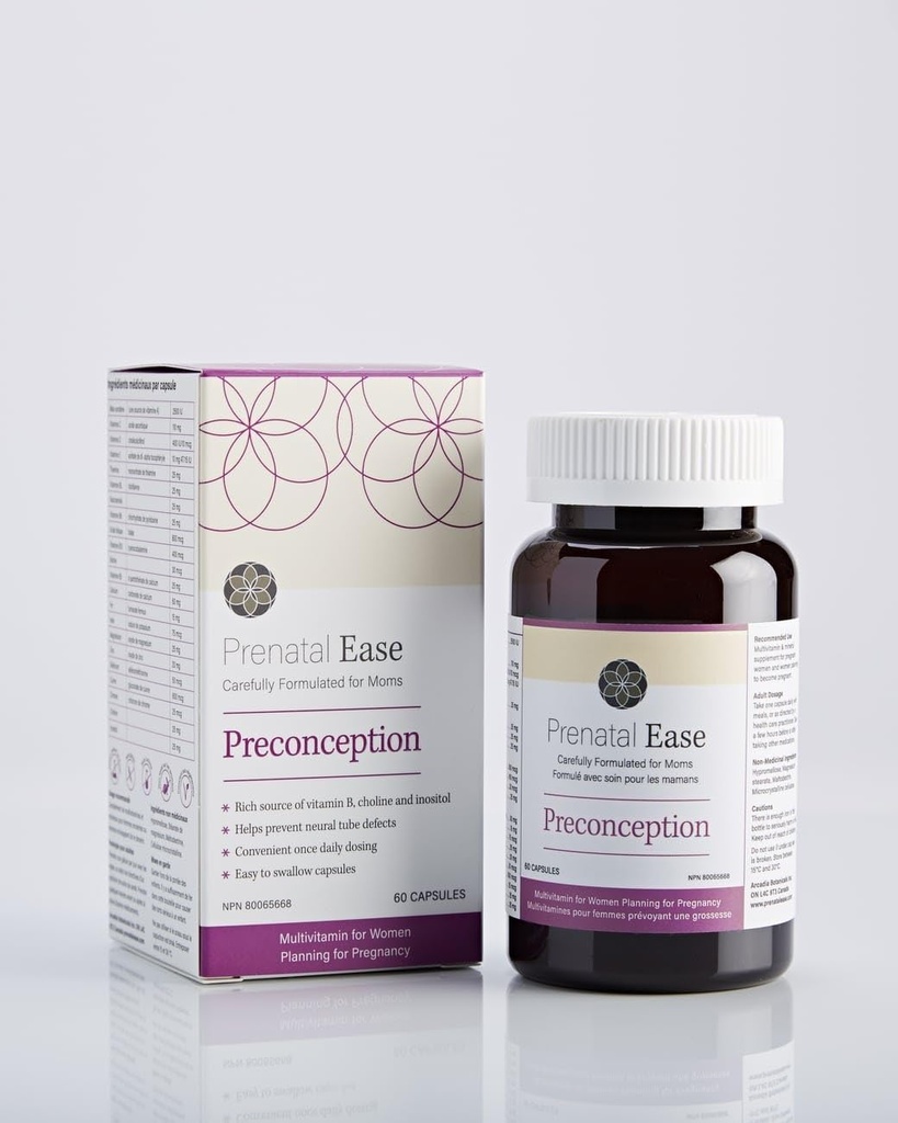 Preconception, Baby Planning Multivitamine, eenmaal daagse dosis, bevat Methylfolaat, 60-dagen supply