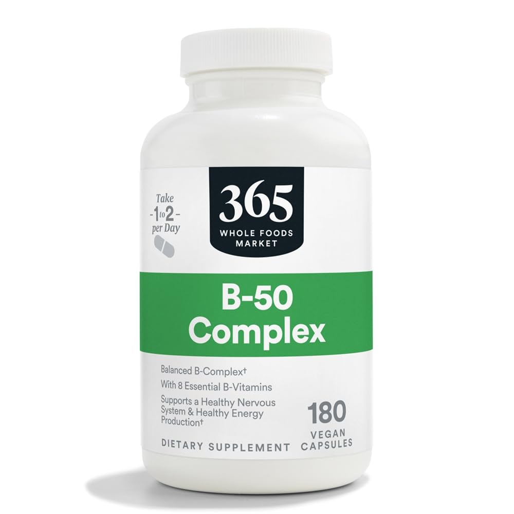365 by Whole Foods Market, Vitamine B-50 Complex, Vegan, 180 Capsules