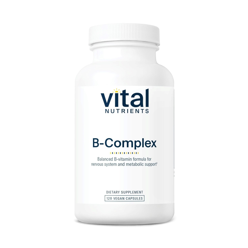 Vitale voedingsstoffen Vitamine B-complex Vegan High-Potency Gemethyleerd B Complex Vitaminen 