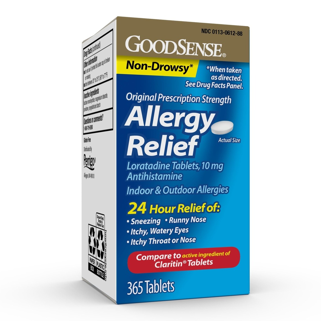 BonSense Allergie Relief Loratadine Comprimés 10 mg, Antihistamine, Allergie Médecine pour 24 heures Allergie Relief, 365 Compte