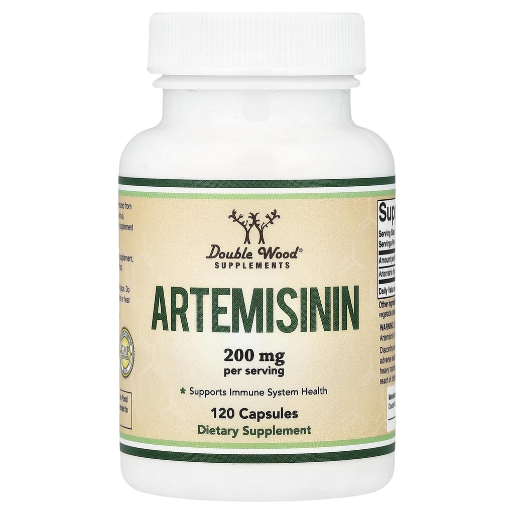 Artemisine (Sweet Wormwood Cleanse)(Artemisia Annua) 200mg per portie, 120 Capsules (Twee maanden supply) Vegan Safe, Non-GMO, Glutenvrij (immune ondersteuning) door Double Wood