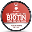 Baardbalsem voor mannen & conditioning baardwas - gemaakt met Castor olie Natuurlijke en biologische ingrediënten - Hydraten & Thickens gezicht haargroei - 2 Ounce Tin (Vanilla)