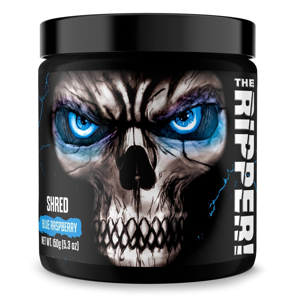 JNX SPORTS The Ripper! Fat Burner Pre Workout Powder for Men & Women Thermogenic Fat Burning & Appetite Suppressant, Boost Energy & Endurance Blue Raspberry, 30 porties