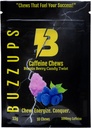 BuzzUps Gommies de caféine – 100mg de caféine par Gummy, Buzzin Berry Twist Flavor, 1000mg Total par paquet, Supplément énergétique pour la course, vélo, jeu, sports d'endurance (30 Gommies, 3-pack)