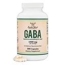 Supplément GABA (300 capsules, 1 000 mg par portion) favorise le repos, la relaxation et le maintien du sommeil (Vegan Safe, sans gluten, non-OGM)(Acide gamma aminobutyrique) par le double bois