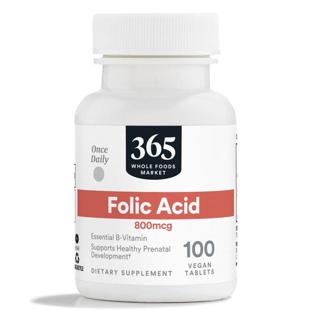 365 door Whole Foods Market, Folic Acid 800 MCG, 100 CT