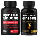 NutraChamps Complete Ginseng Duo - De complete energie, focus &amp; uithoudingsvermogen ondersteuning Bundel 