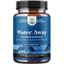 Water Away Herbal Diuretic Pillen Hoge sterkte - Vochtretentie Supplement met Dandelion Leaf Extract & Green Tea for Bloating Relief for Women & Men - Capsules for Leg & Feet Swelling - 90 Tel.