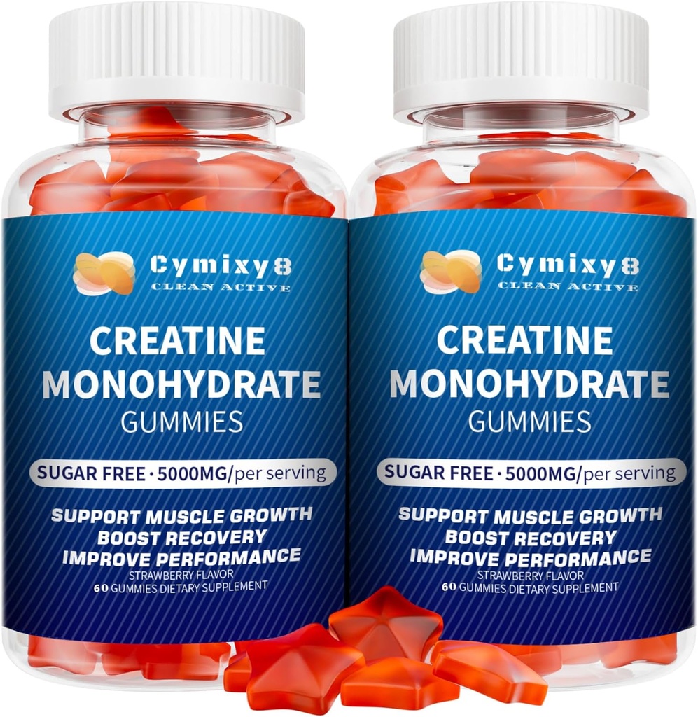 Creatine Monohydraat Gummies voor mannen & vrouwen 120Count