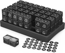 ZIKEE 30 Dag pil Organisator Maandelijks, Portable One Month Pill Box Cases met 32 Tweemaal per dag PM-Compartementen voor Vitaminen, Visolie, Supplementen en Medicijnen(Zwart