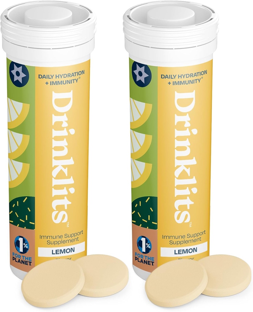 Drinklits Lemon Immune Support Tablets (2) Tube Bundle 