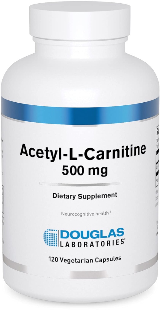 Laboratoires Douglas L'acétyle L-Carnitine 500 mg soutient la fonction cérébrale et nerveuse pendant le processus normal de vieillissement*