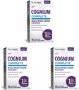 Natrol Cognium Complete, Supplément diététique pour la santé cérébrale, améliore la mémoire et la clarté, sans médicament, 100mg, 60 Capsules (paquet de 3)