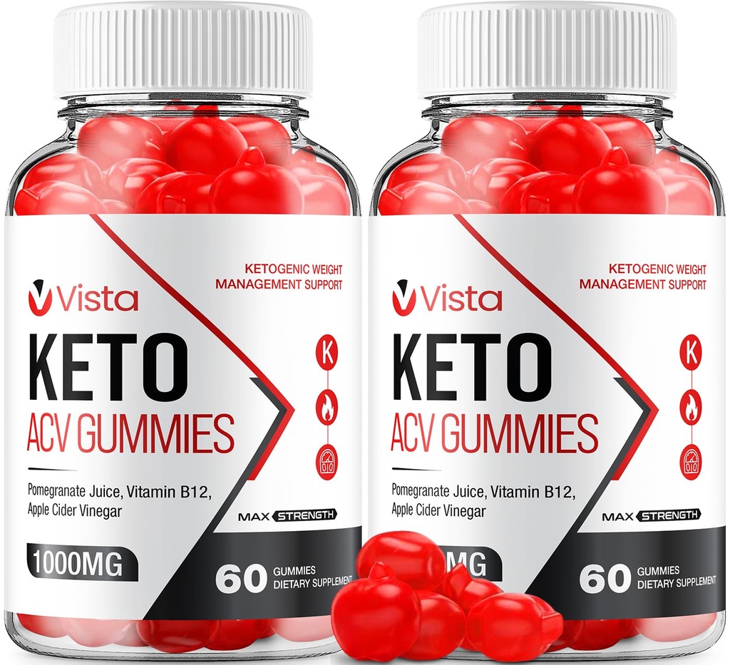 (2 Pack) Vista Keto ACV Gummies - Advanced Formula Vista Keto Plus ACV Gummies Apple Cider Vinegar Vista ACV Dietary Supplement Men Women (120 Gummies)