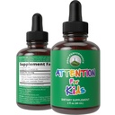 Kinderen Focus Drops. Attentie Deficit Liquid Supplement voor concentratie, aandacht, hersenen, geheugen. Geen Bitter Smaak. Natuurlijke non-habit vormen van suiker gratis 7-in-1 Vegan Nootropic voor kinderen, tieners