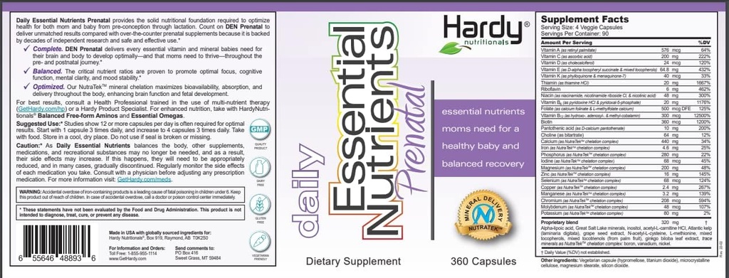 Dagelijkse essentiële voedingsstoffen Prenatale: De meest complete prenatale supplement voor zwangere en verpleegster moeders - Breed Spectrum Micronutriënten
