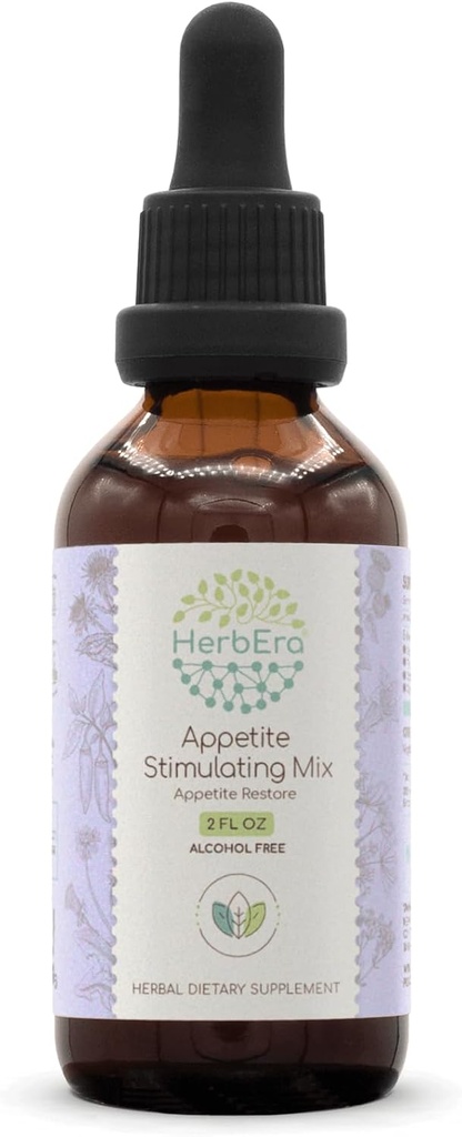 Mélange stimulant l'appétit B60 Teinture d'extrait sans alcool, gouttes liquides concentrées Racine de dard naturel, Centaury, graines de fenouil, poivre de Cayenne, dandelion, chardon béni, restauration de l'appétit 2 Fl Oz