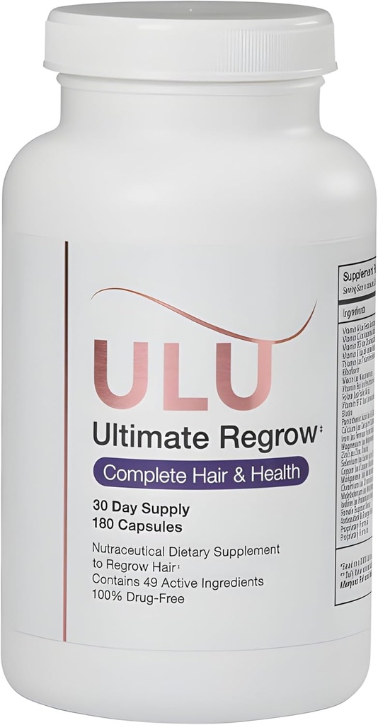Multivitamine ultime Regrow : favorise la croissance des cheveux, la peau et la santé des ongles - 180 capsules (30 jours d'approvisionnement)