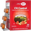 Maxi Health - Cholesterol Gummies with 1200mg Plant Sterols & Stanols - Kosher Glutenvrij Gezond Cholesterol Supplementen 60 ct