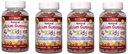 Koraal Calcium Vitamine D3 Kids Gummy, natuurlijke kersensmaak, Non-GMO, Glutenvrij, Dairy-Free, Soy-Free en Gelatine Vrij - 300 mg Calcium, en 800 IE vitamine D3-60 Gummies (4 Pack)