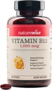 NatureWise Vitamin B12 1000 mcg - Dieetsupplement ter ondersteuning van het energiemetabolisme, geestelijke helderheid, zenuwstelselgezondheid - Gemakkelijk doorslikken, soja en glutenvrije, niet-GMO - 360 aantal[1-jaars voorziening]