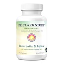 Dr Clark Pancreatin et Lipase Enzyme Supplément, 500mg, 100 Capsules de gélatine