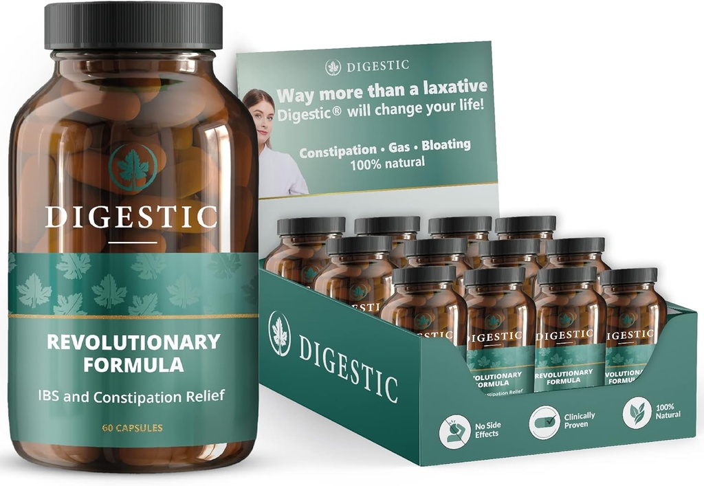 Digestic - Laxative for Constipatie Relief - Stool Softener for IBS Severe Constipatie 100% Natural - 720 Capsules - Colon Detox Cleanse, for Bloating and Gas Relief - Professional Reseller Pack