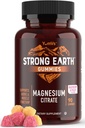 Sterke aarde - Magnesium Citrate Gummies voor volwassenen 250mg (90 Tellen) - Kalm Gummies - Vegan Magnesium Gummies - Supplement voor vrouwen, mannen, tieners