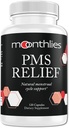 Lunes Supplément de soulagement des SPM pour les femmes Soutien du cycle menstruel - Naturellement équilibre Swings d'humeur, périodes Crampes, Bloating, fatigue, rétention d'eau, PMDD, périménopause (60 jours d'approvisionnement 120 capsules)