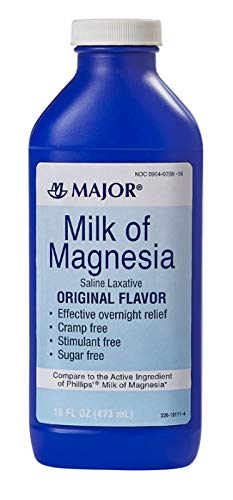 MAJOR Melk van Magnesia Saline Laxative - Original Flavor - Effective Overnight Relief - Stimulant-Free, Sugar-Free - 16 Fl Oz