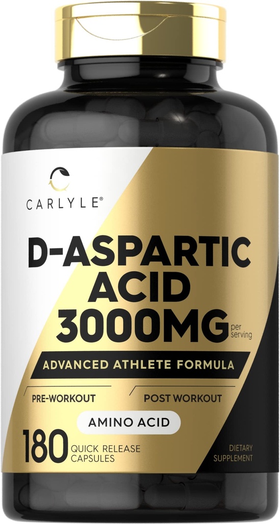 Carlyle D Aspartic Acid Capsules 3000mg 