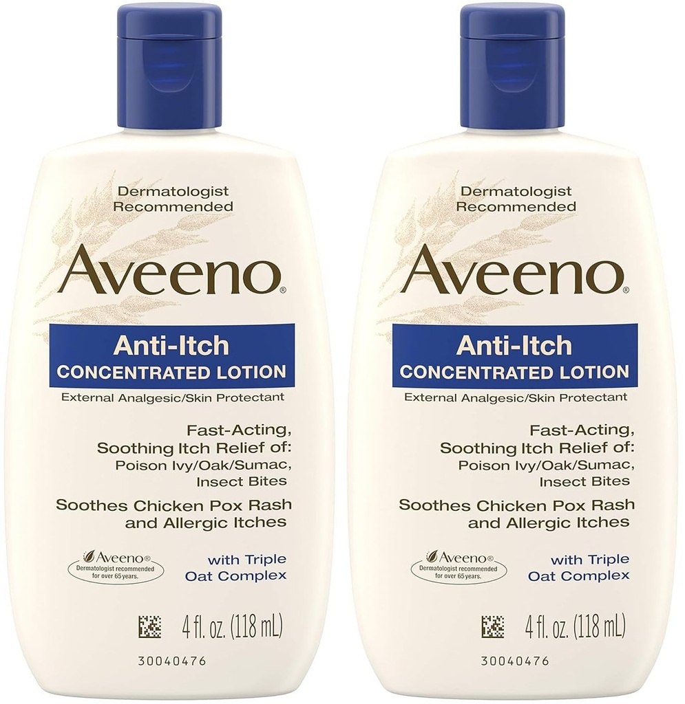 Aveeno, Anti-Itch Concentrated Lotion, 4 fl oz- Pack van 2