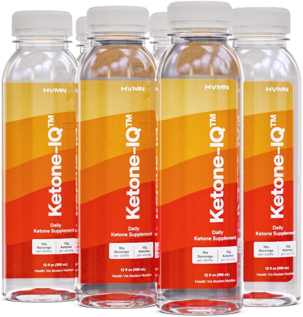 Ketone-IQ - Haal je brandstof uit Ketones. Geen suiker, geen zout, geen cafeïne. 60 porties Drinkbare Ketonen om snel Ketone niveaus te verhogen. Nieuwe & verbeterde formulering! (6 ct)