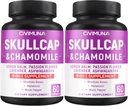 Capsules de crâne avec crâne, camomille, baume citron et plus - 120 capsules pour 4 mois d'approvisionnement (paquet de 2)