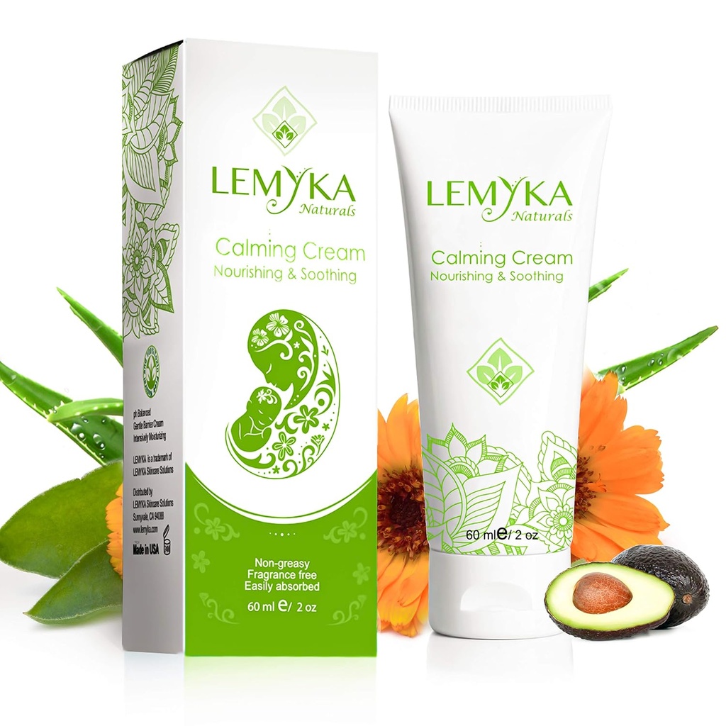 Natuurlijke eczeem crème, jeuk verlichting voor atopische dermatitis, verzachtende & intensief vochtinbrengende, droge gebarsten huidbalsem, anti jeuk Zalf, 10X biologische aloë vera, ceramiden, LEMYKA, 2OZ