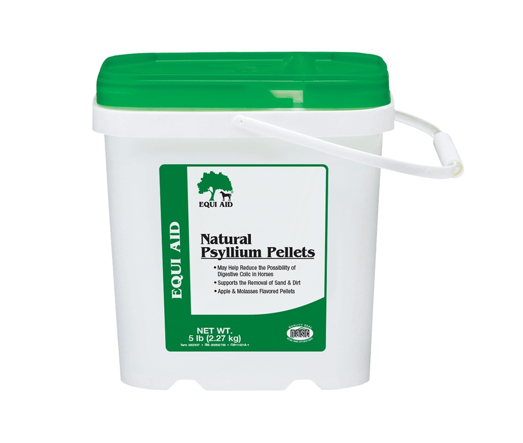 Farnam Equi Aid Natural Horse Psyllium Pellets supplement voor paarden, ondersteunt verwijdering van zand en vuil uit de Ventral Colon, 5 pond, 16 scoops